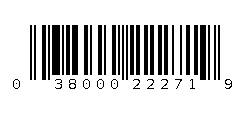 038000222719 Barcode