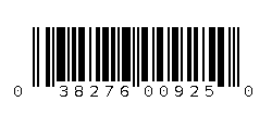 038276009250 Barcode