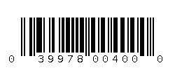 039978004000 Barcode