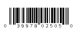 039978025050 Barcode