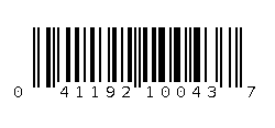 041192100437 Barcode