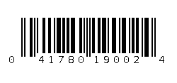 041780190024 Barcode