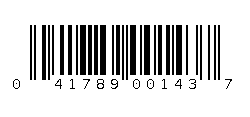 041789001437 Barcode