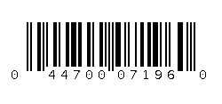 044700071960 Barcode