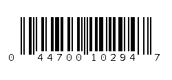 044700102947 Barcode
