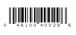 046100400296 Barcode
