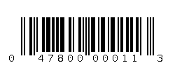 047800000113 Barcode