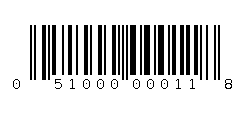 051000000118 Barcode
