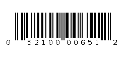 052100006512 Barcode