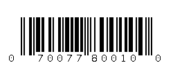 070077800100 Barcode