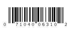 071040063102 Barcode