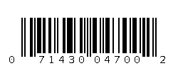 071430047002 Barcode