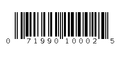 071990100025 Barcode