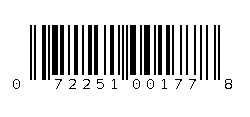 072251001778 Barcode