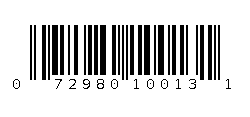 072980100131 Barcode