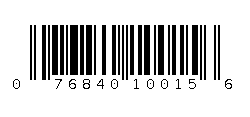 076840100156 Barcode