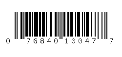 076840100477 Barcode