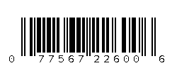 077567226006 Barcode