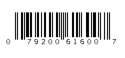 079200616007 Barcode