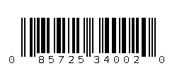 085725340020 Barcode