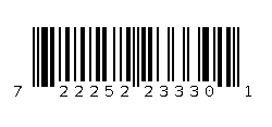 722252233301 Barcode