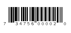 734756000020 Barcode