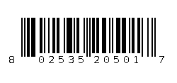 802535205017 Barcode