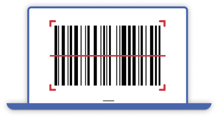 Laptop With Barcode Being Scanned